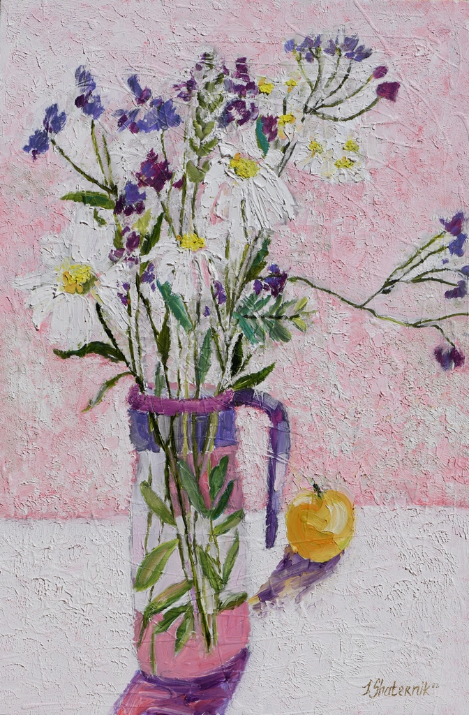 Still Life with Wild Flowers & Apple