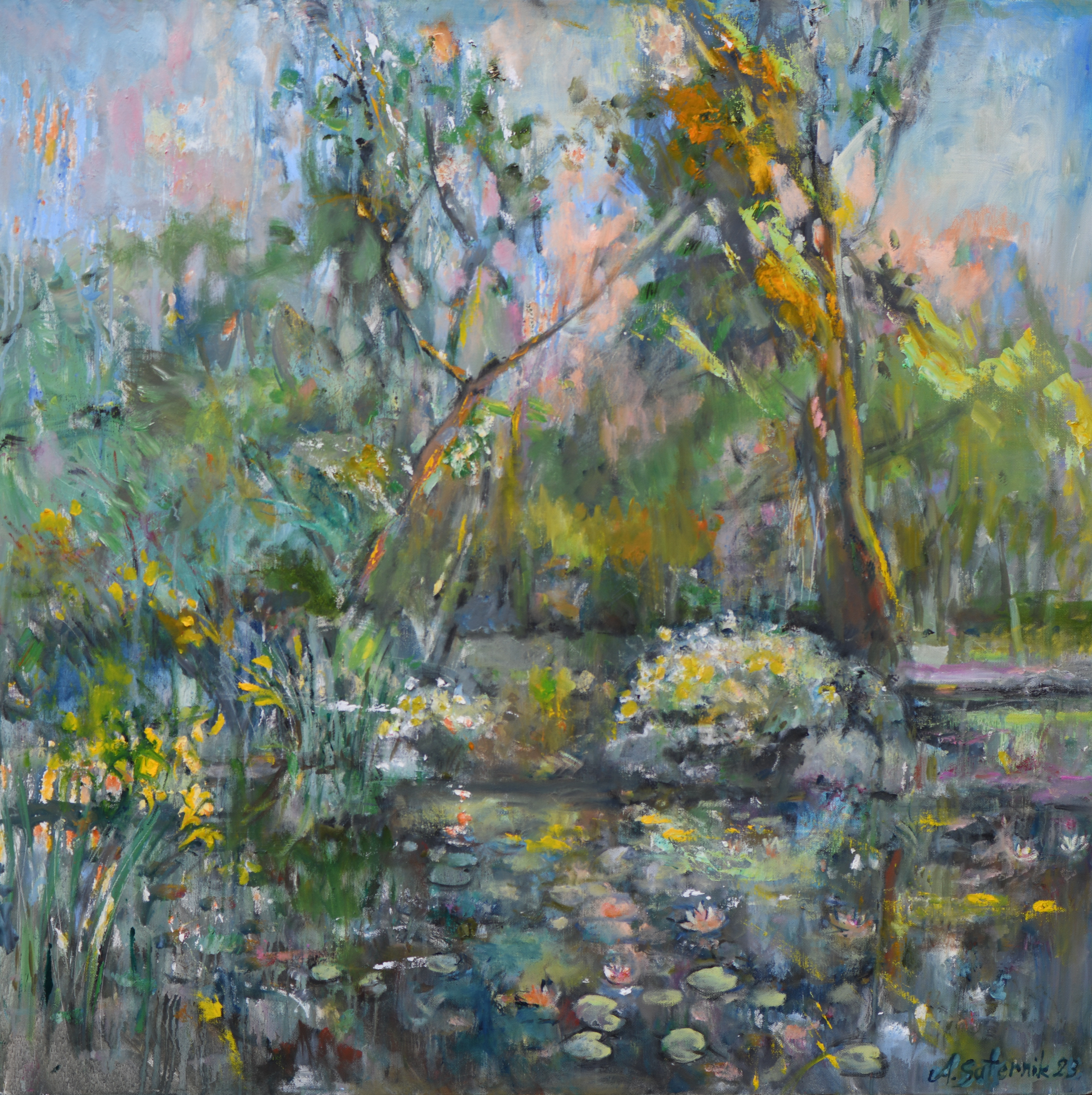Pond in Pennsylvania 30x30 Oil on Canvas 2023