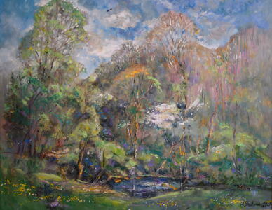 Pond 48x60 Oil on Canvas 2023