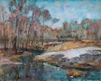 Sunny Day. Saddle River park. 60cmx70cm Oil on Canvas 2010