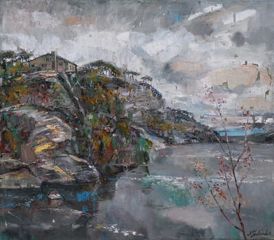 November. Minnewaska Lake 70cmx80cm Oil On Canvas 2010